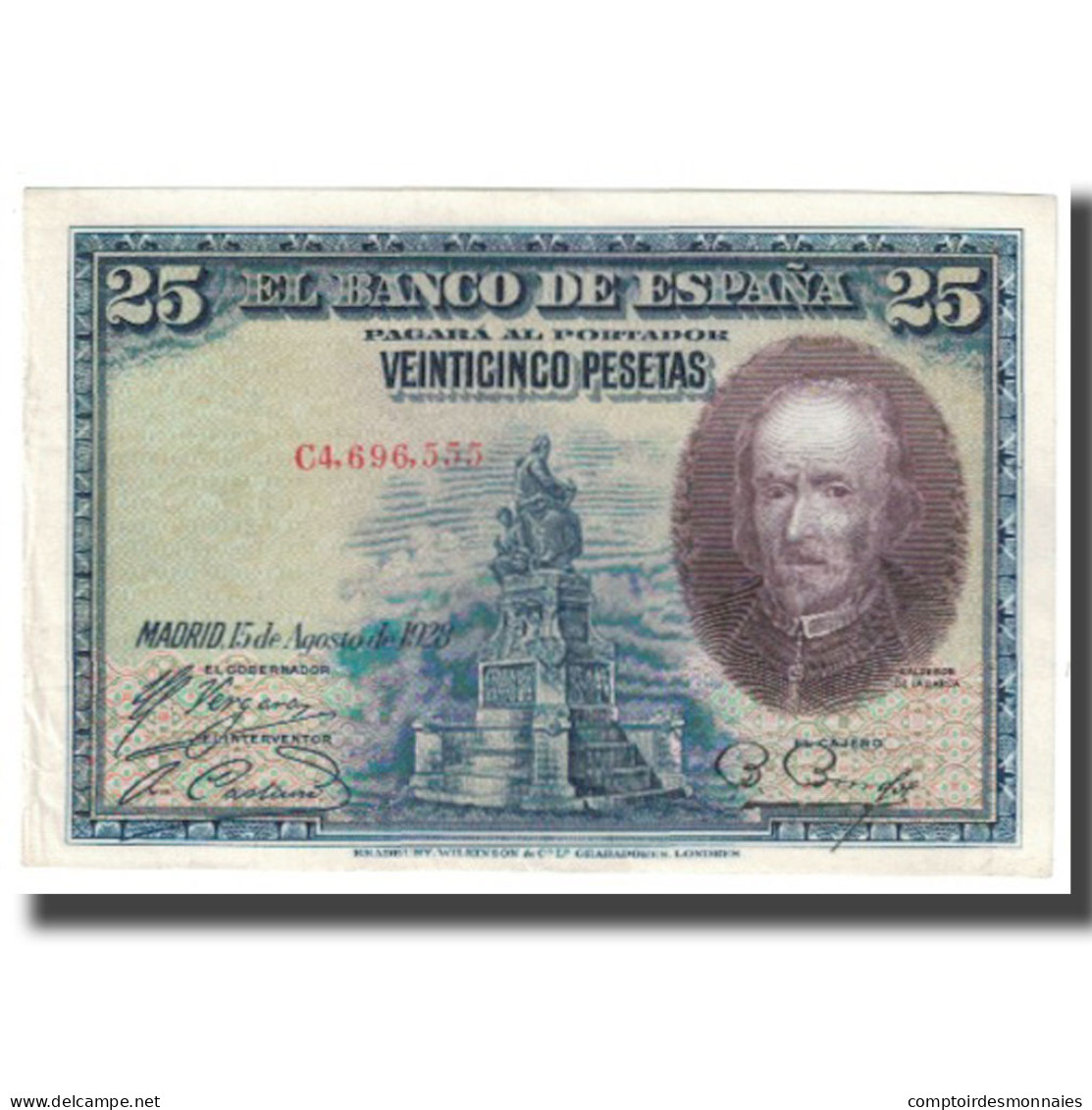 Billet, Espagne, 25 Pesetas, 1928, 1928-08-15, KM:74a, SUP - 25 Peseten