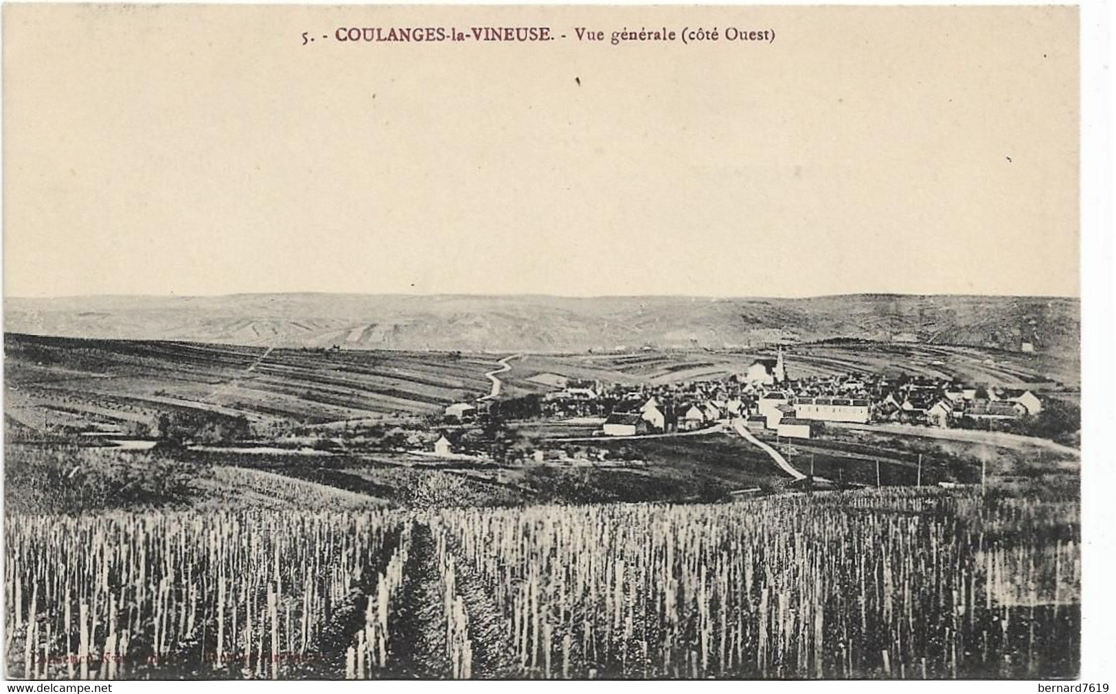 89   Coulanges La Vineuse   - Vue Generale  Cote Ouest - Coulanges La Vineuse