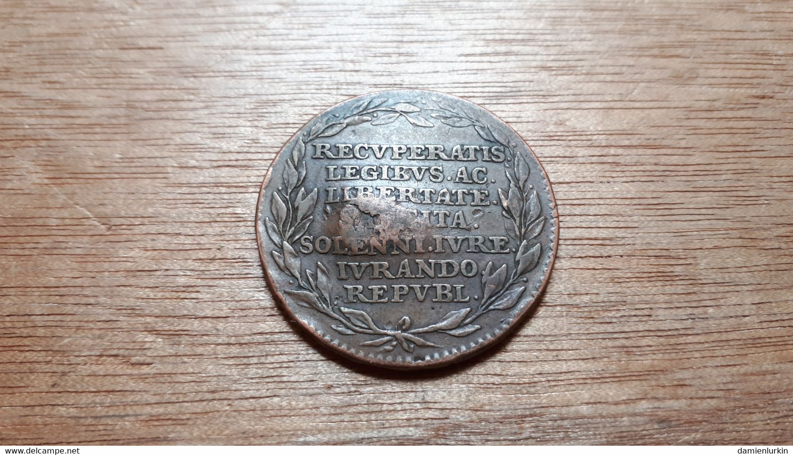 BELGIQUE BRABANT 1790 RETABLISSEMENT DES LOIS ET LIBERTéS DES BRABANçONS 33.5MM 12.4GR CONTREMARQUE 35- FRAPPE MEDAILLE - Royal / Of Nobility