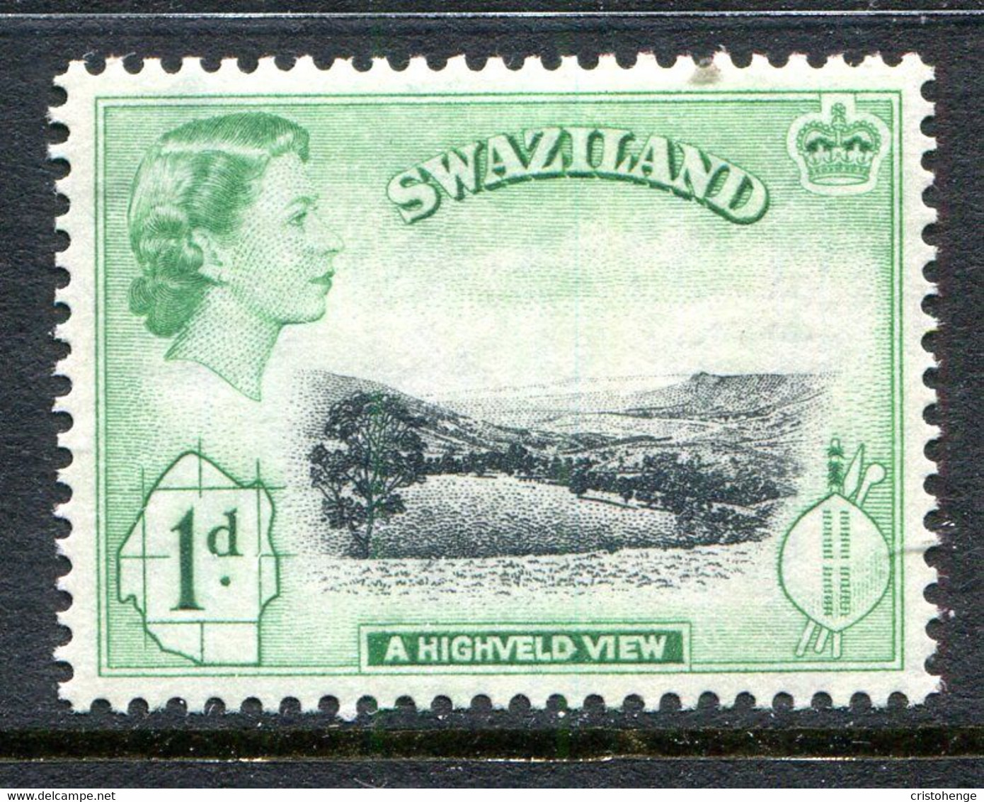 Swaziland 1956 Pictorials - 1d A Highland View LHM (SG 54) - Swasiland (...-1967)