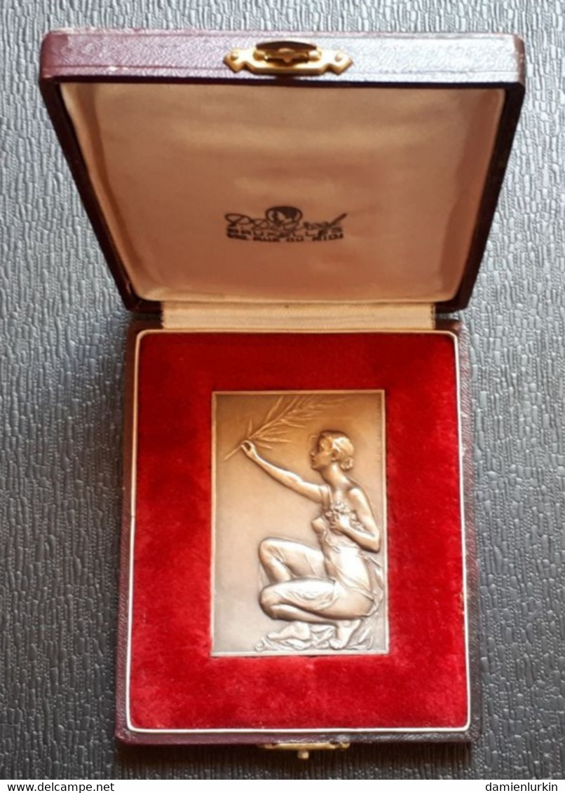 BELGIQUE WARGOING JUIN 1946 ETUI D'ORIGINE MAGNIFIQUE MEDAILLE ATTRIBUEE A CELESTIN VAN MOERE 72/43MM 98.9GR ARGENT 900 - Professionnels / De Société