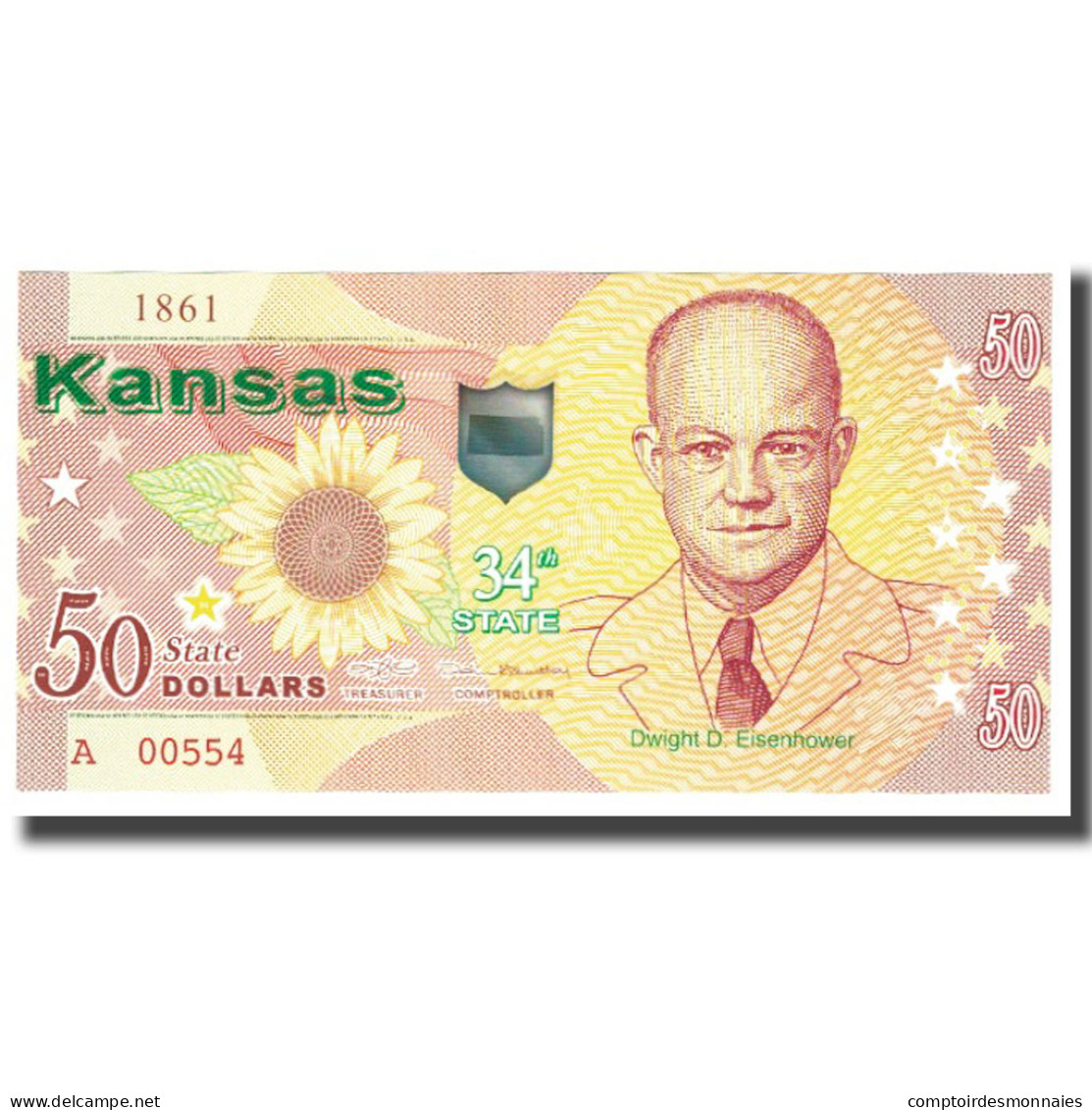 Billet, États-Unis, 50 Dollars, KANSAS, NEUF - Te Identificeren