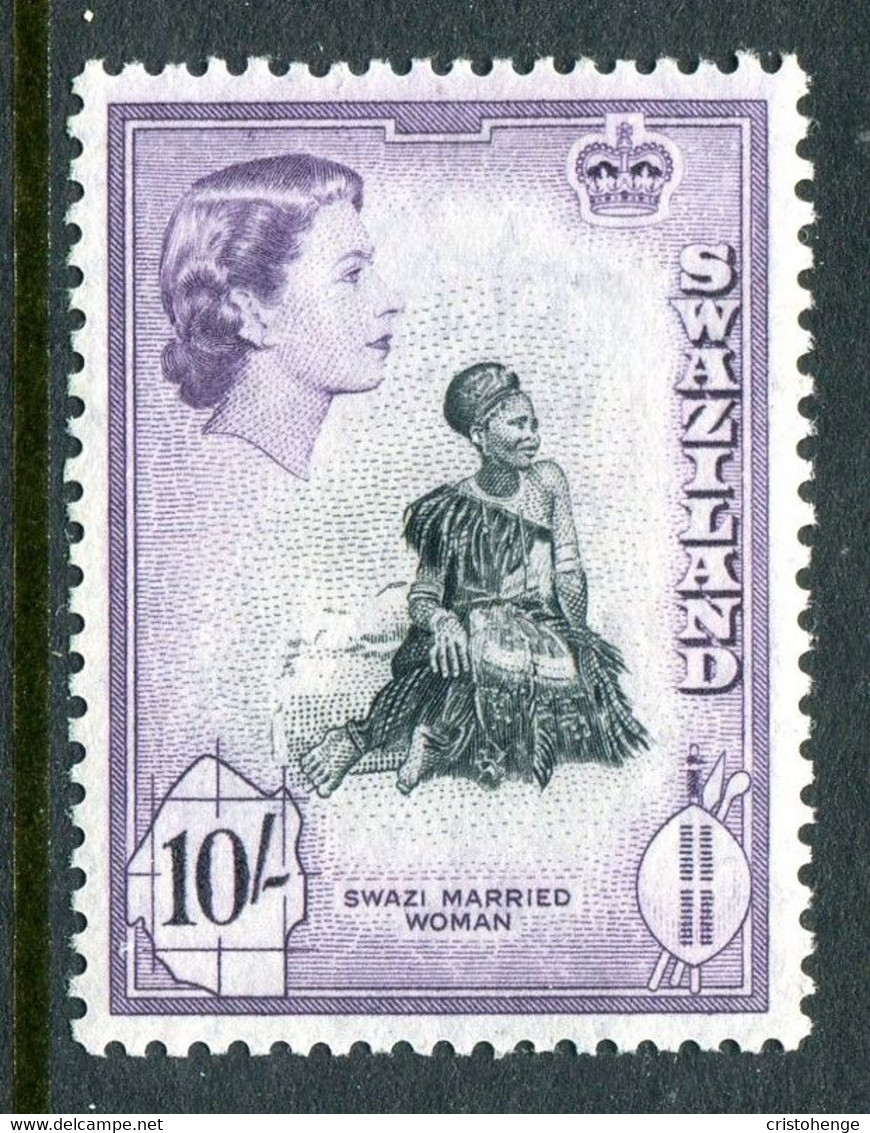 Swaziland 1956 Pictorials - 10/- Swazi Married Woman MNH (SG 63) - Swaziland (...-1967)