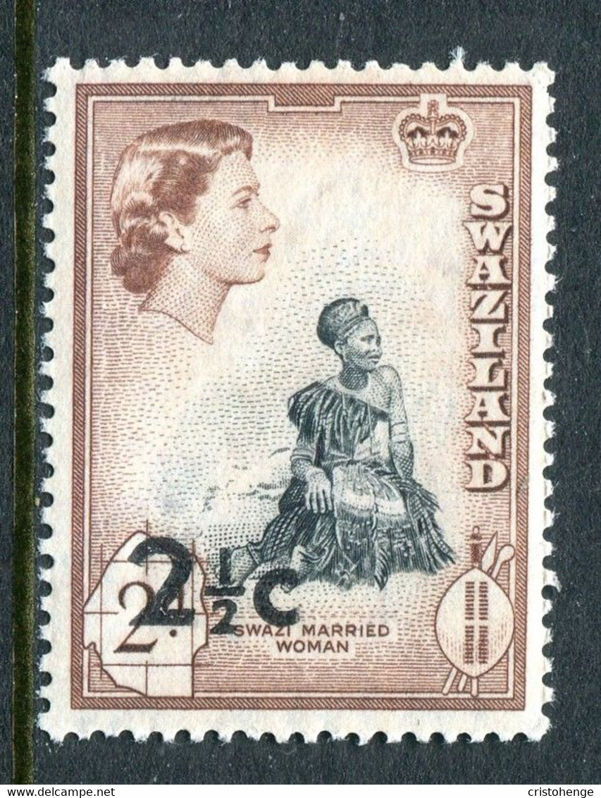 Swaziland 1961 Pictorials - Surcharges - 2½c On 2d Swazi Married Woman MNH (SG 68) - Swaziland (...-1967)