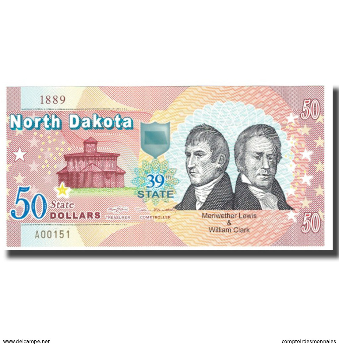 Billet, États-Unis, 50 Dollars, NORTH DAKOTA, NEUF - Zu Identifizieren