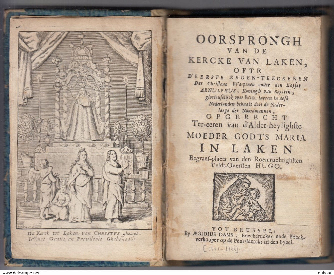 LAKEN - Oorsprongh Van De Kercke Van Laken - Quentin Hennin - Brussel, Egidius Dams, 1694?  (W133) - Antique