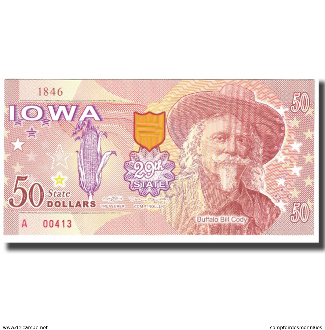 Billet, États-Unis, 50 Dollars, IOWA, NEUF - A Identifier