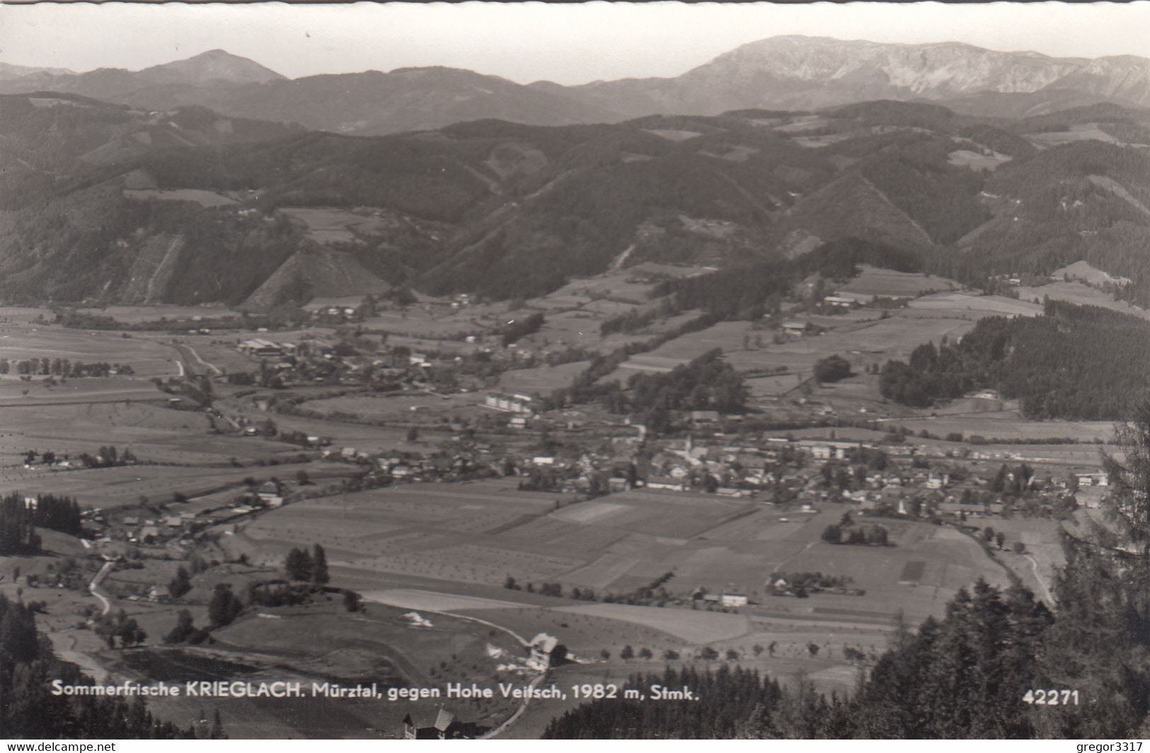 A9826) KRIEGLACH - Mürztal - Gegen Hohe Veitsch - Stmk. - Dünn Besiedelt ALT - Krieglach