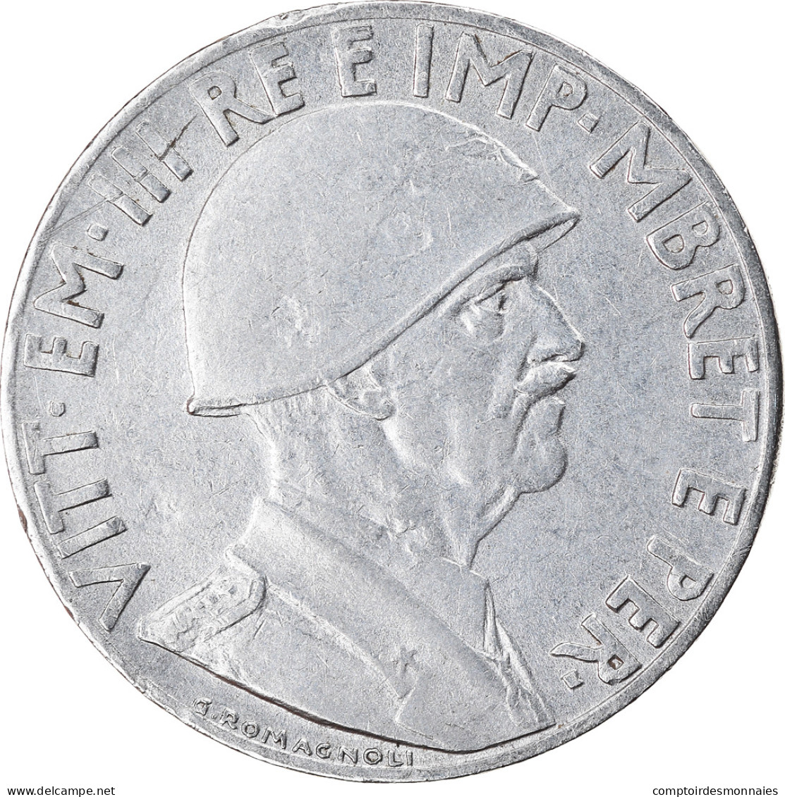 Monnaie, Albania, Vittorio Emanuele III, 0.20 Lek, 1939, Rome, TTB, Stainless - Albanie