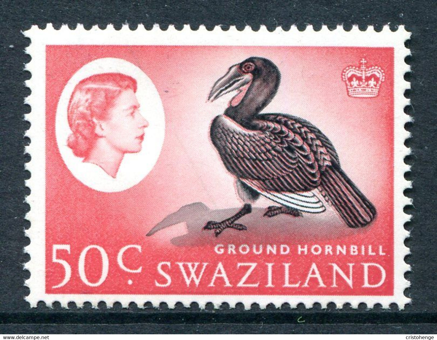 Swaziland 1962-66 Pictorials - 50c Ground Hornbill HM (SG 103) - Swasiland (...-1967)