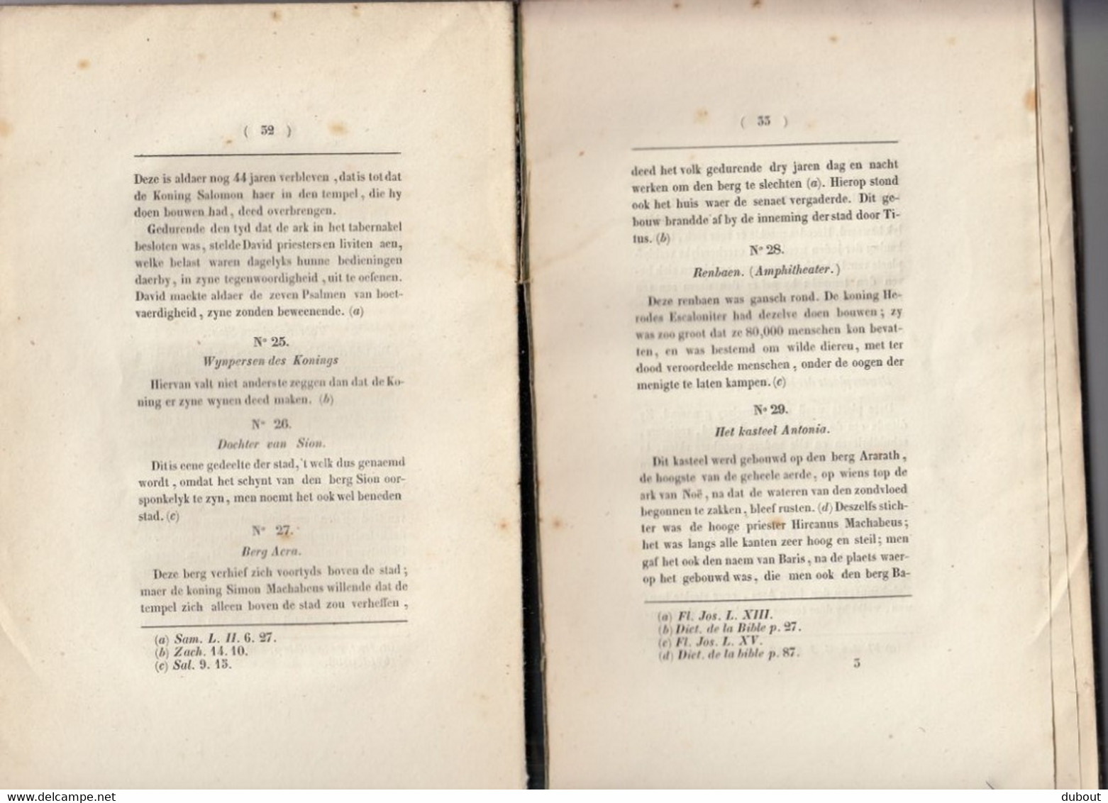 Korte Beschrijving Jerusalem - C.-L. De Vrieze - Met Figuratief Plan, Boekhandelaar C.-L. Devrieze Wortegem! (V930) - Antiguos