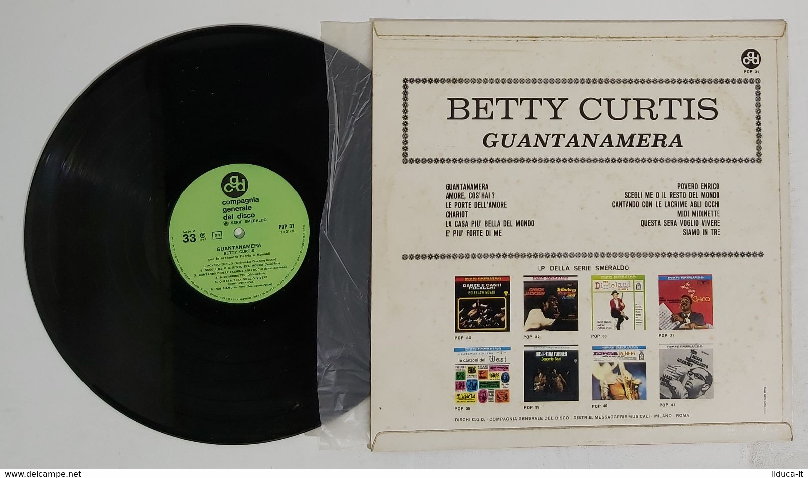 I104172 LP 33 Giri - Betty Curtis - Guantanamera - CGD Serie Smeraldo 1967 - Autres - Musique Italienne