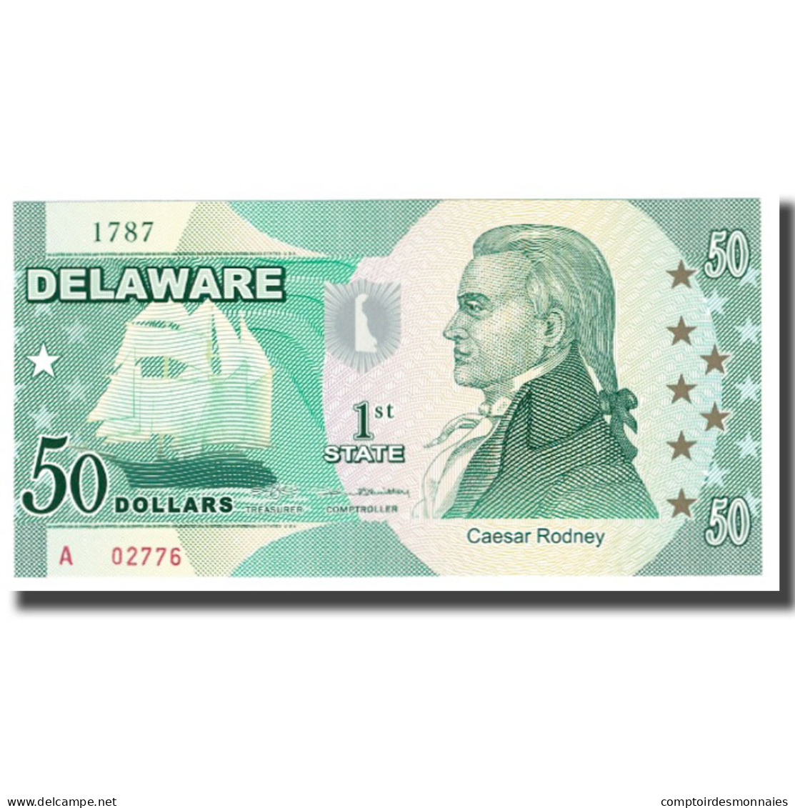 Billet, États-Unis, 50 Dollars, DELAWARE, NEUF - A Identifier