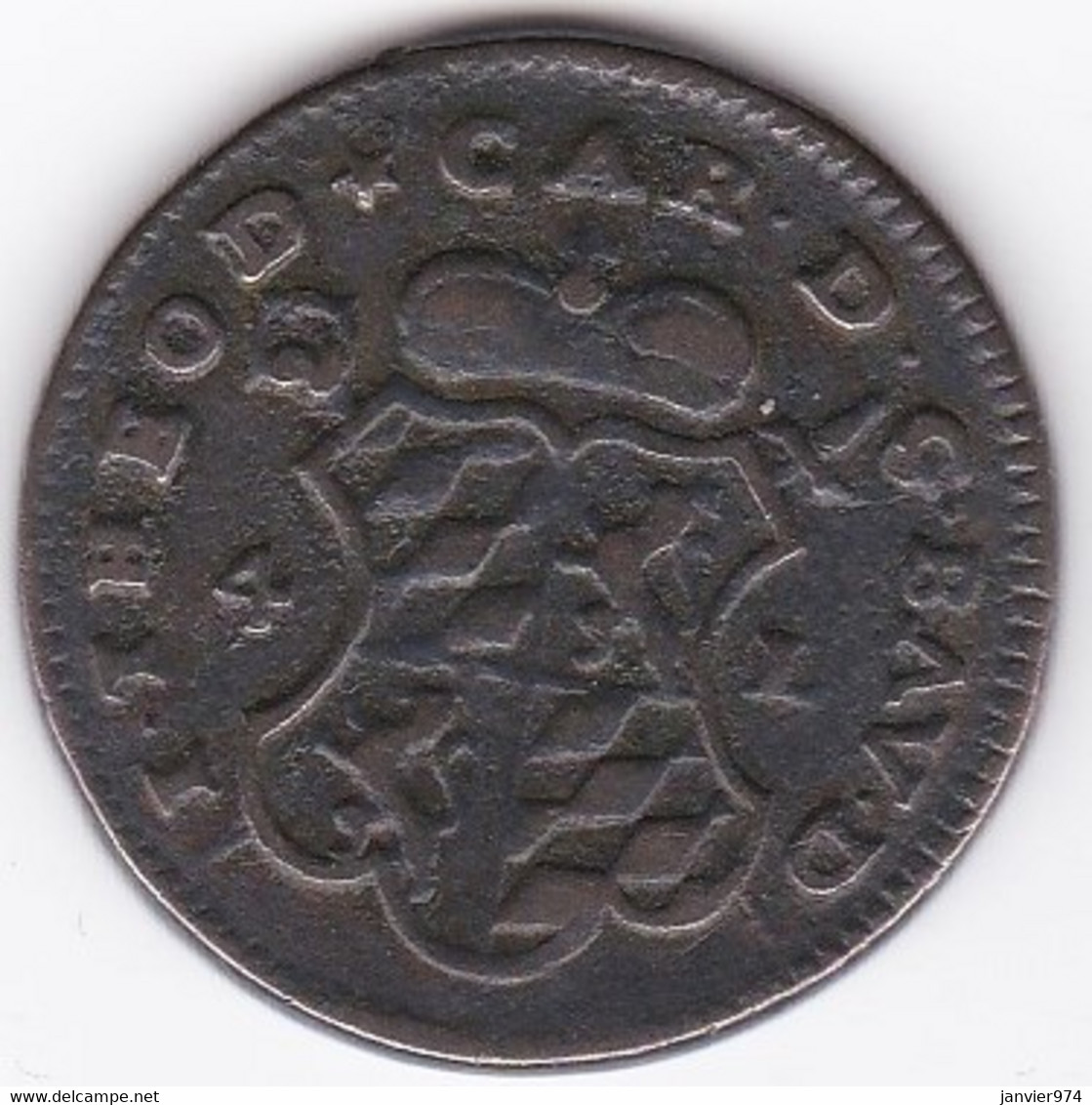 Belgique. Evêché De Liège. 4 Liards 1752. Jean-Théodore De Bavière, En Cuivre, KM# 159 - 975-1795 Hochstift Lüttich