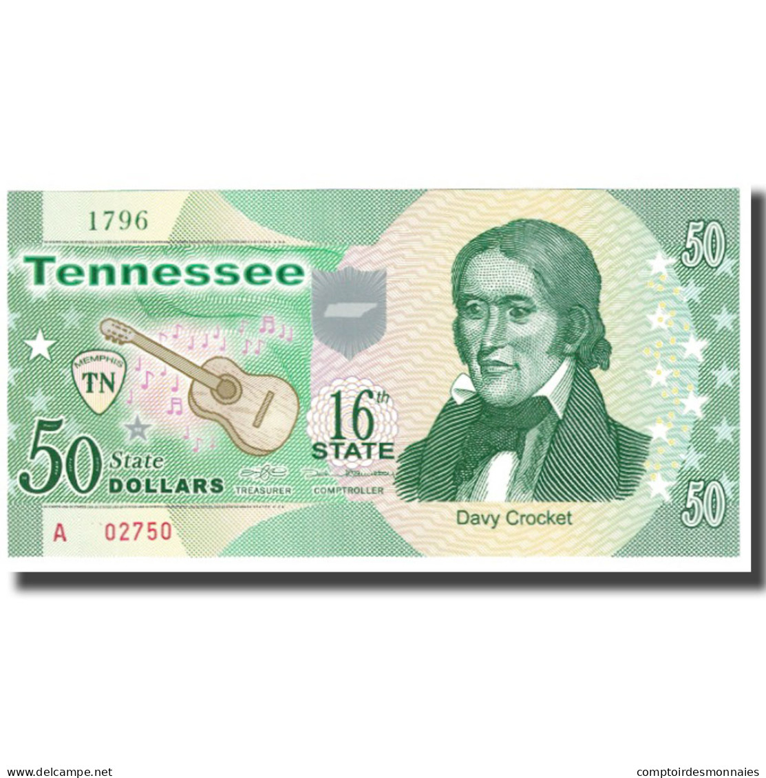 Billet, États-Unis, 50 Dollars, TENNESSEE, NEUF - Zu Identifizieren