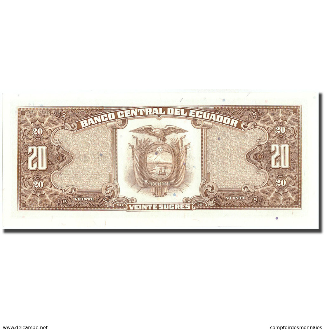 Billet, Équateur, 20 Sucres, 1988, 1988-11-22, KM:121Aa, SPL+ - Equateur