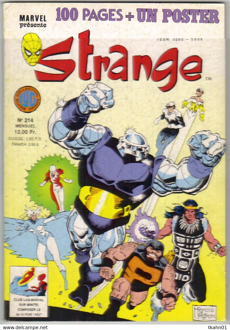 STRANGE  N° 214  " LUG   "  DE  1987  TBE  SANS POSTER - Strange