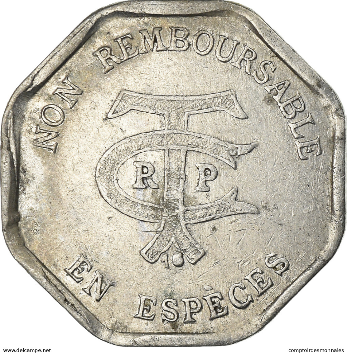 Monnaie, France, Transport En Commun Région Parisienne, Paris, 20 Centimes - Monétaires / De Nécessité