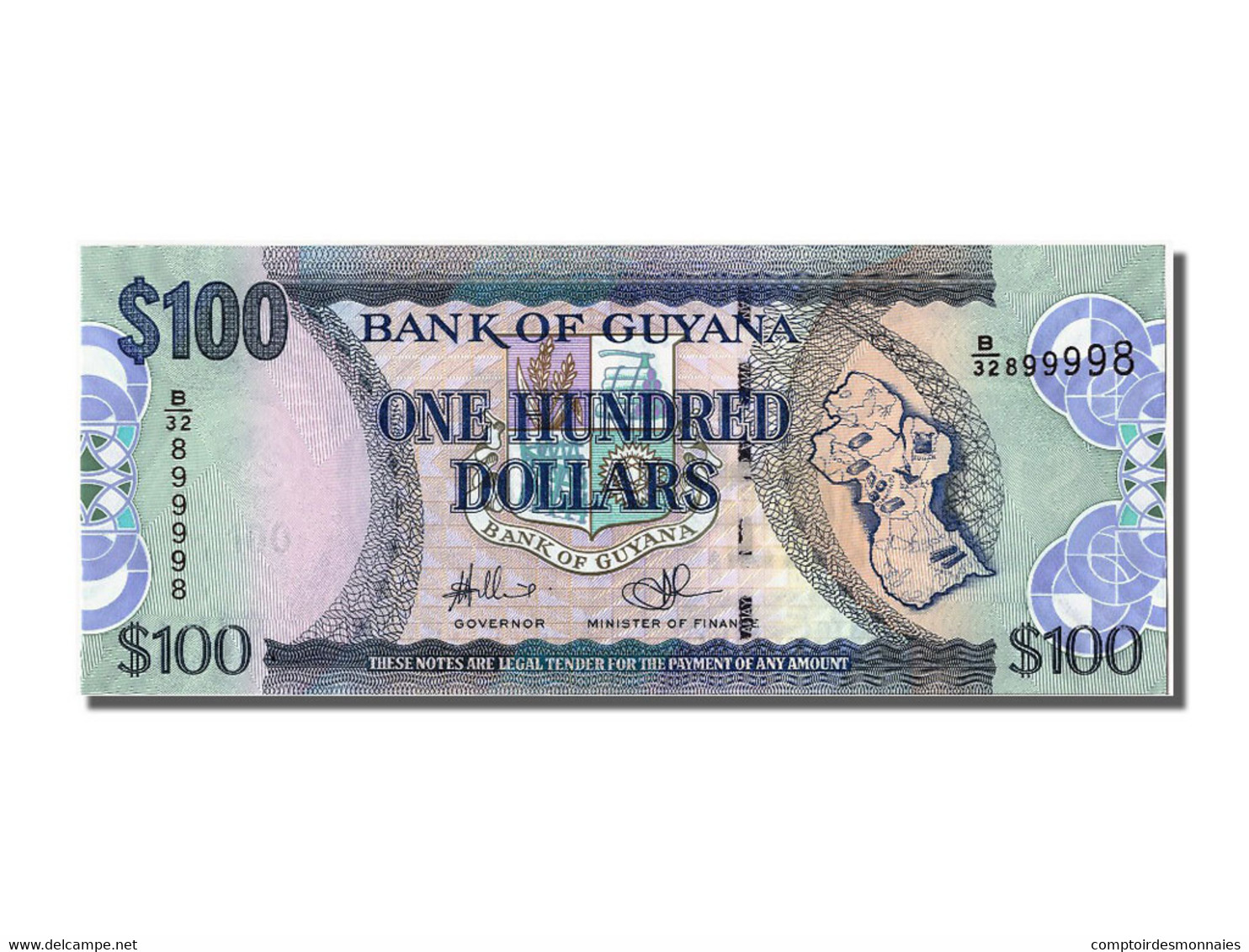 Billet, Guyana, 100 Dollars, NEUF - Guyana