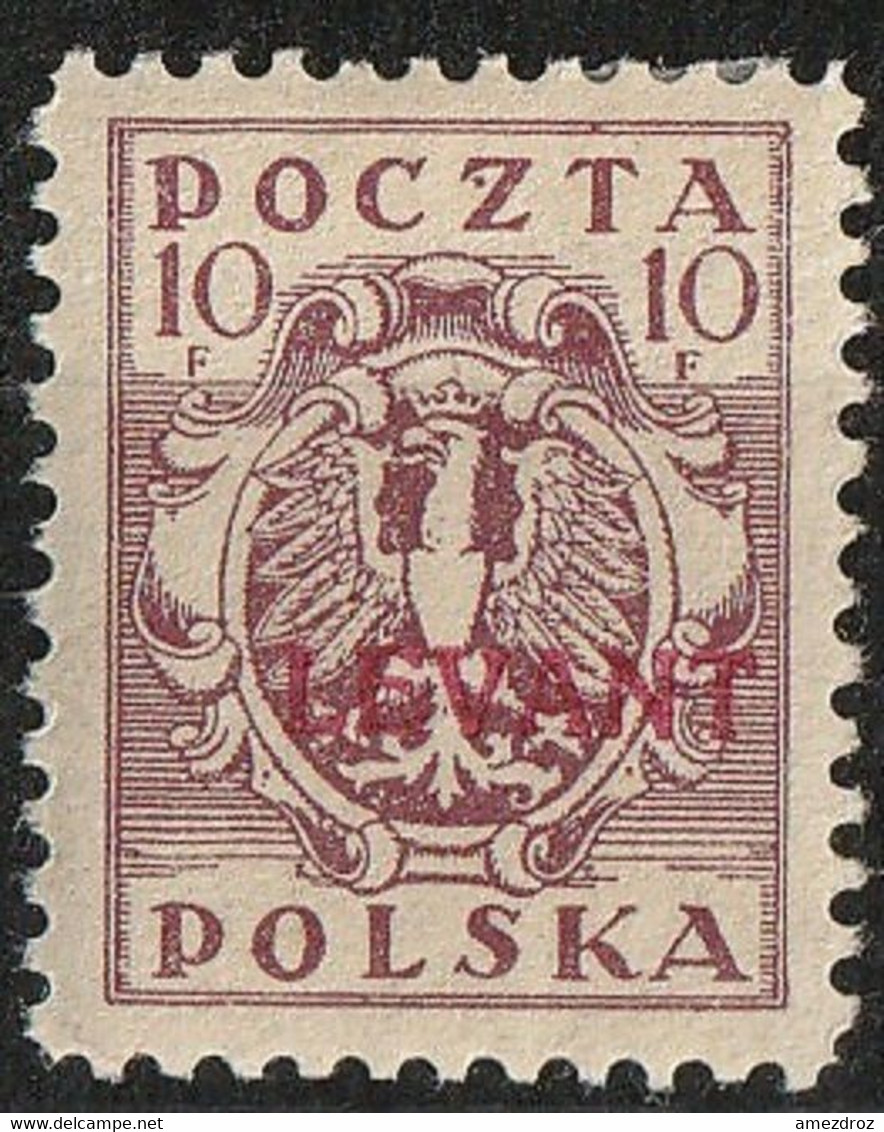 Pologne - Levant Polonais N° 3 MH Timbre De Pologne Surchargé (H11) - Levant (Türkei)