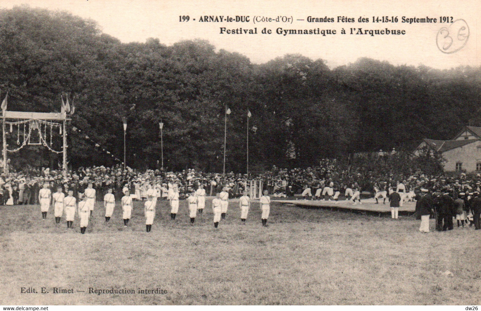 Arnay-le-Duc (Côte-d'Or) Fêtes Du Des 14-15-16 Septembre 1912 - Festival De Gymnastique à L'Arquebuse - Gymnastiek