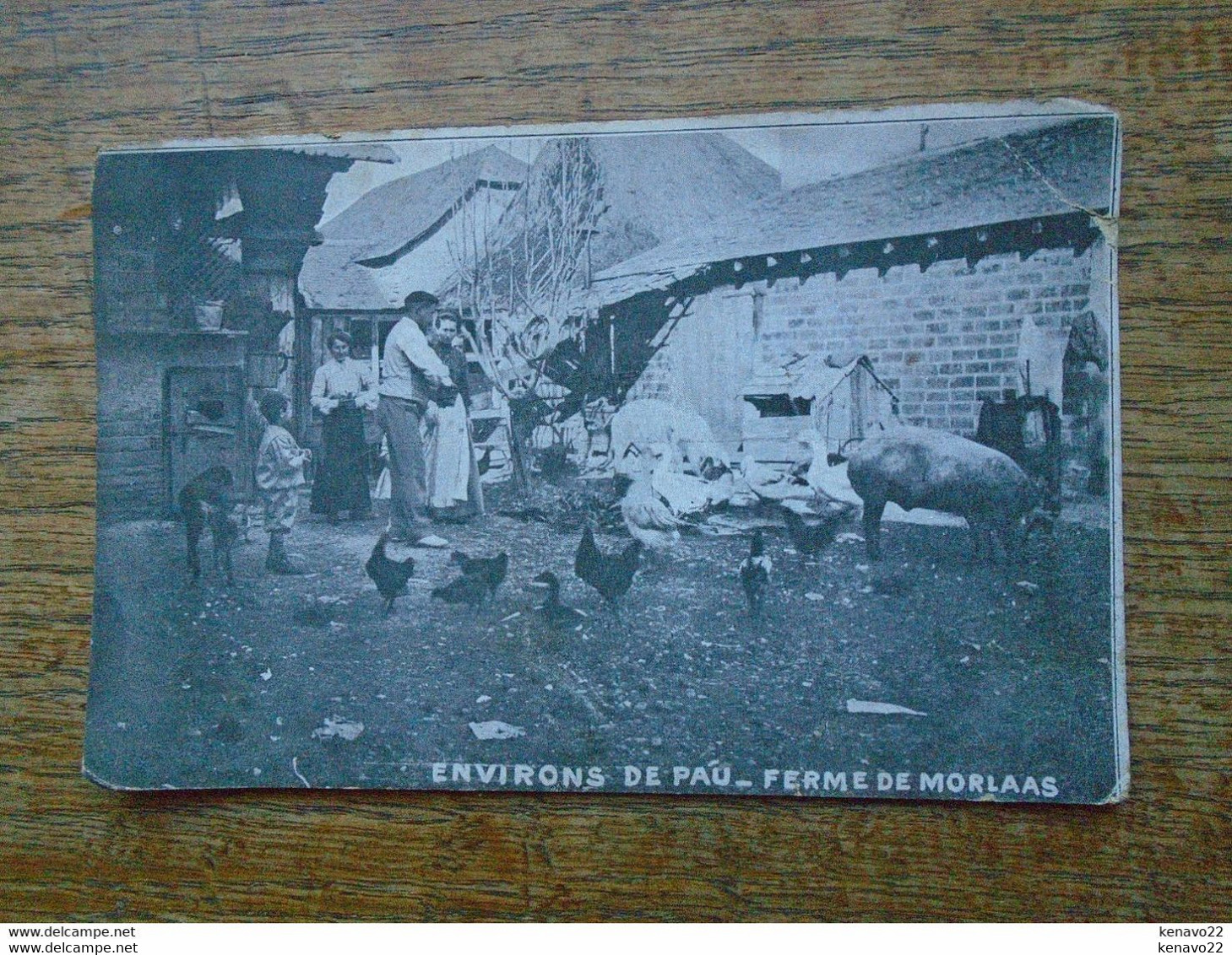 Carte Assez Rare , Morlass , Environs De Pau Ferme Morlaas "" Carte Animée Les Gens De La Ferme Et Leurs Animaux "" - Morlaas