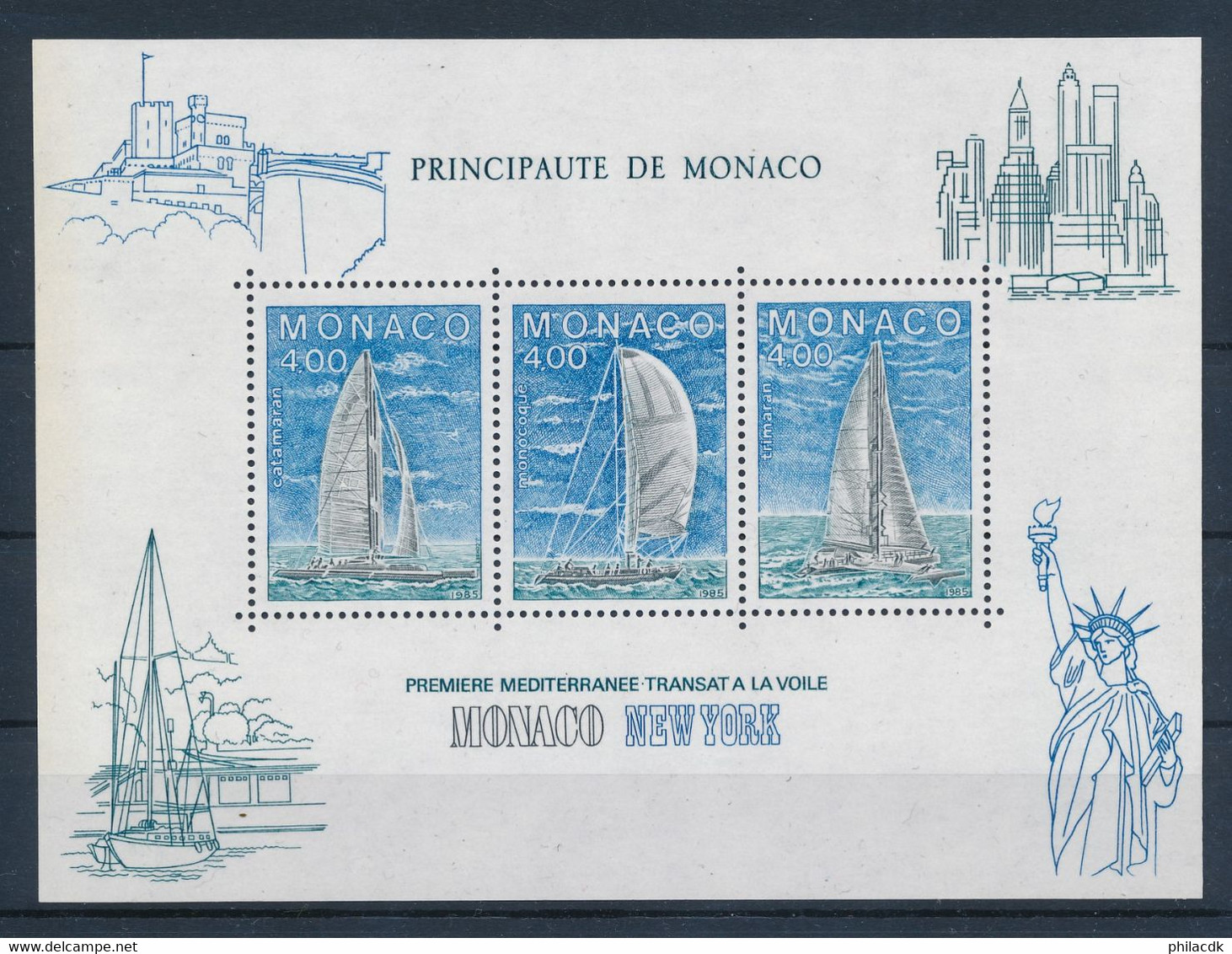 MONACO - BLOC N°32 NEUF** SANS CHARNIERE - COTE : 7€75 - 1985 - Blocks & Sheetlets