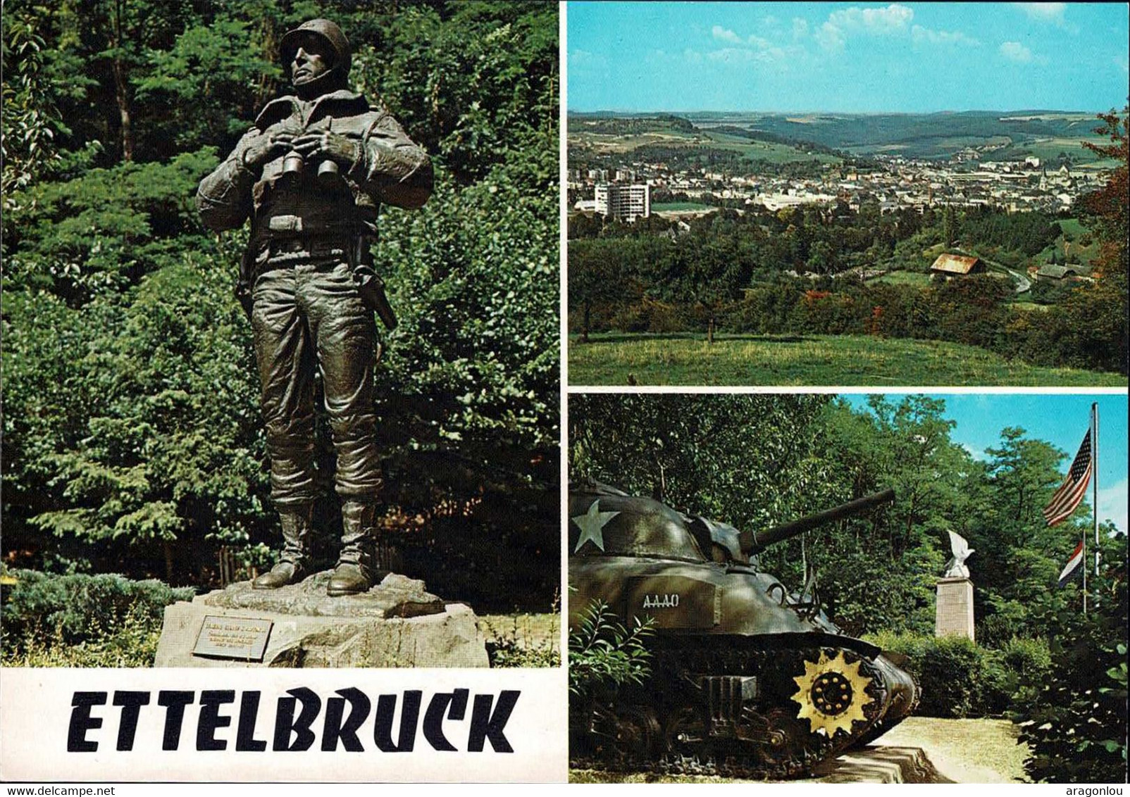Luxembourg, Luxemburg  Carte Postale Ettelbruck Monument Général Patton 2e Guèrre Mondiale - Ettelbrück