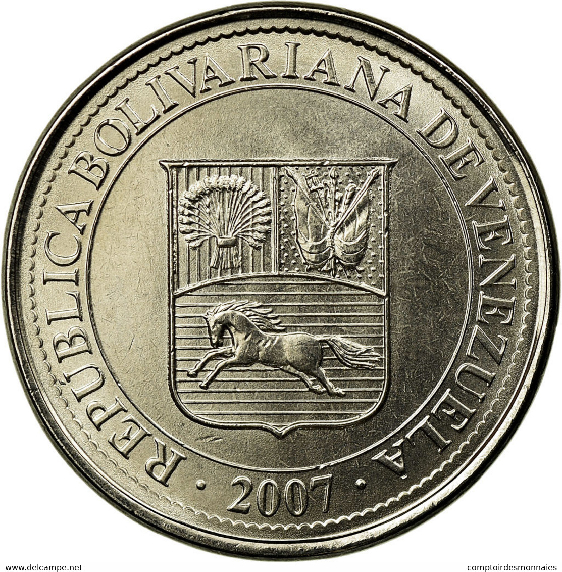 Monnaie, Venezuela, 50 Centimos, 2007, Maracay, SUP, Nickel Plated Steel, KM:92 - Venezuela