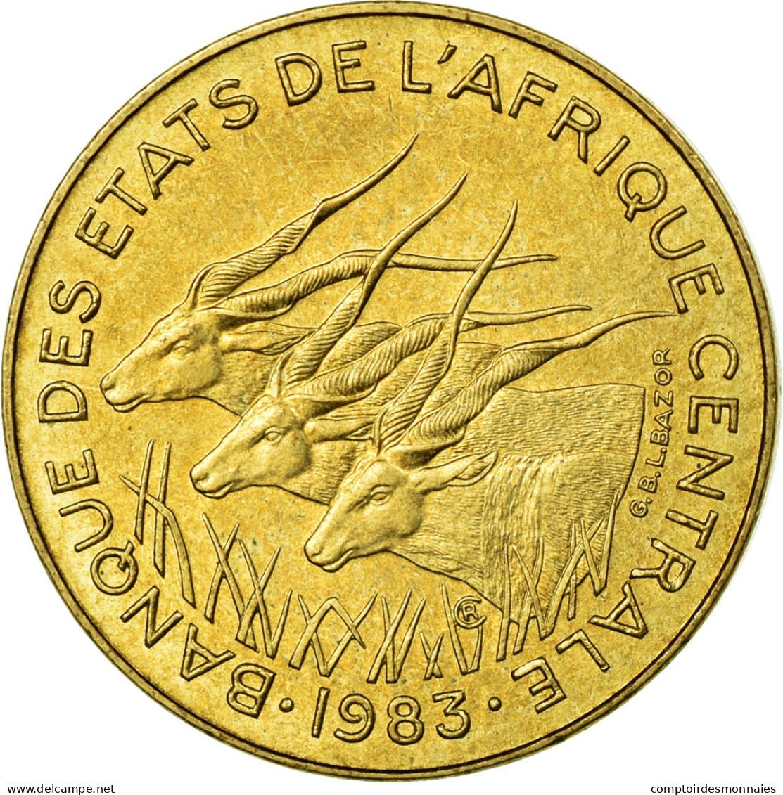 Monnaie, États De L'Afrique Centrale, 5 Francs, 1983, Paris, TTB - Kameroen