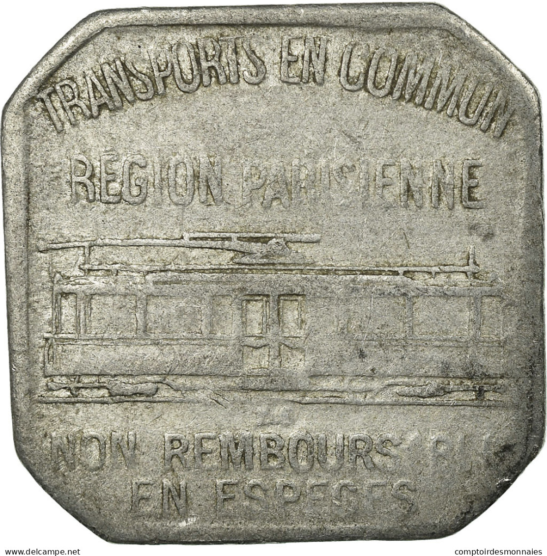 Monnaie, France, Transport En Commun Région Parisienne, Paris, 25 Centimes - Monétaires / De Nécessité