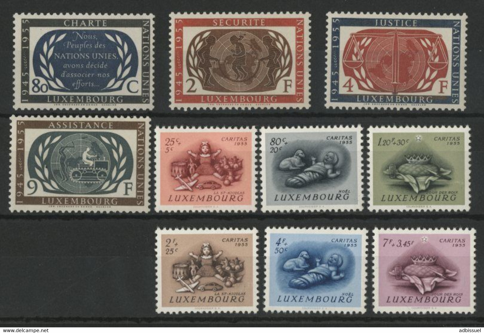 LUXEMBOURG N° 496 à 499 + 500 à 505 Neufs ** (MNH) Soit 10 Valeurs Cote 48,50 € - Unused Stamps