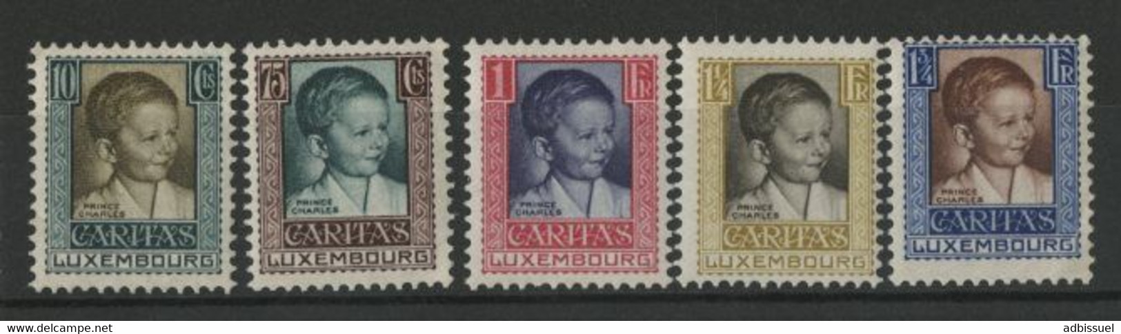 LUXEMBOURG N° 226 à 230 Neufs ** (MNH) Cote 50 € Série Complète Prince Charles. - Unused Stamps