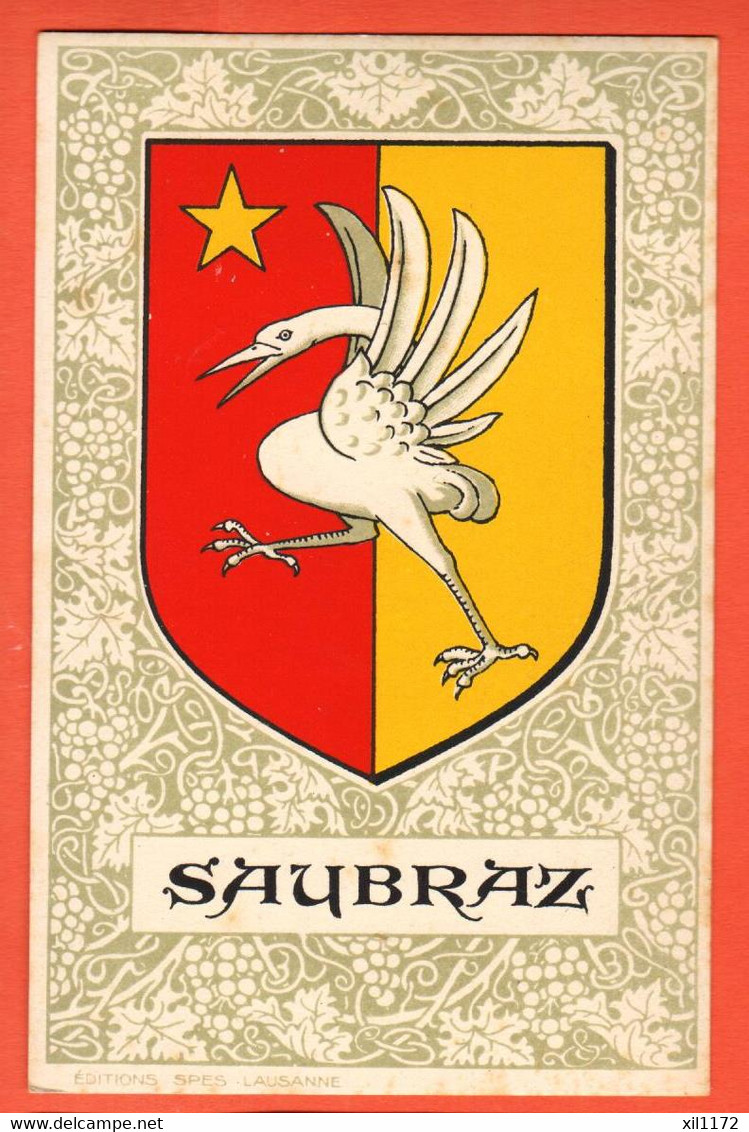 ZMK-04 Saubraz Aubonne District Morges  Blason Armoiries Armorial Flammes Ecusson  Non Circulé - Aubonne