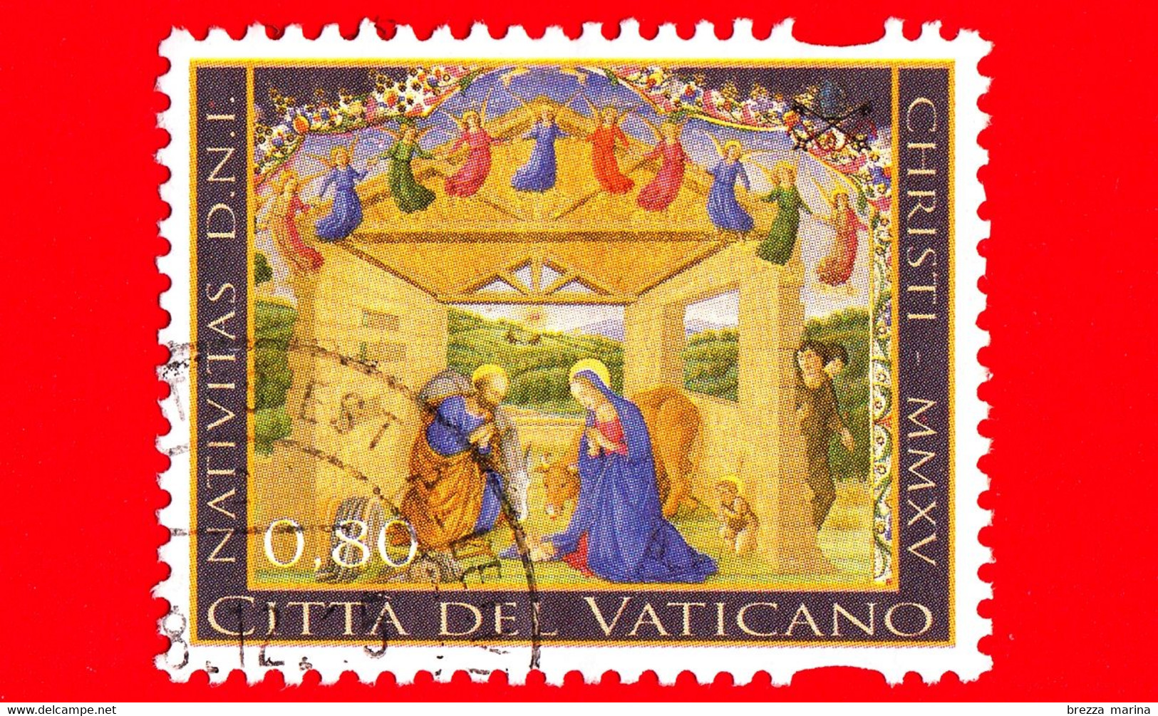 VATICANO - Usato - 2015 - Natale - Chistmas -  0,80 - Santa Famiglia - Used Stamps