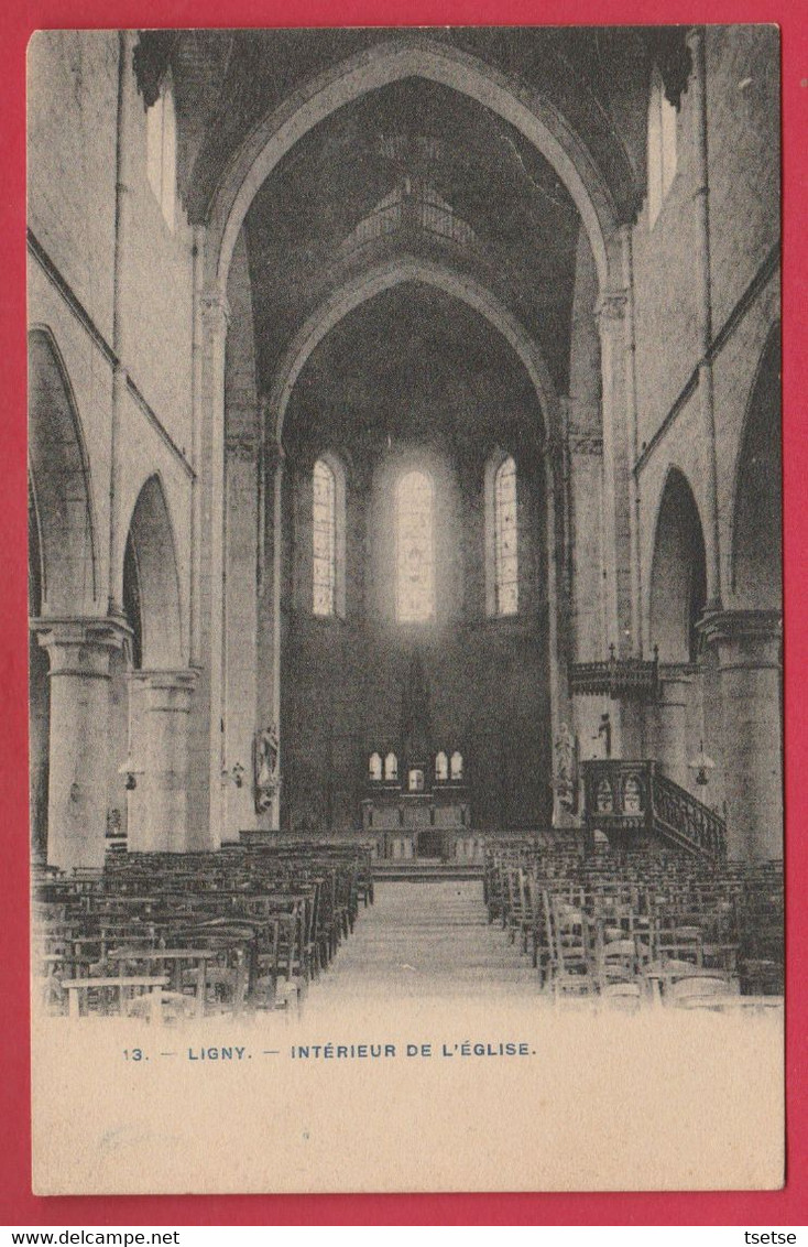 Ligny - Intérieur De L'Eglise - 1907  ( Voir Verso ) - Sombreffe