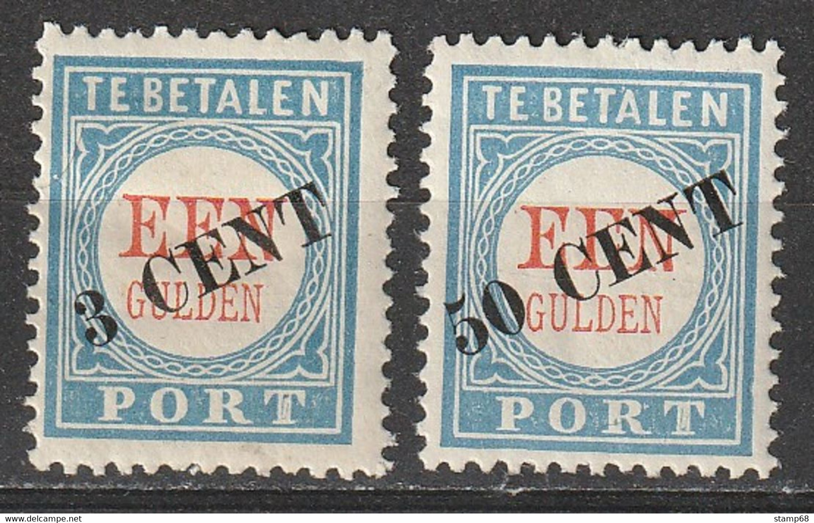 Nederland NVPH 27-28 Port Betaald 1906 MH Ongebruikt - Postage Due