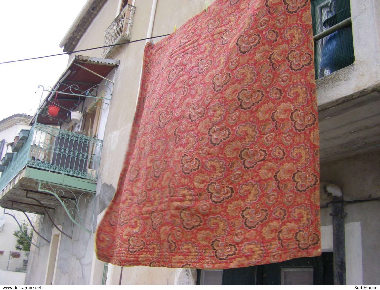 Dessus De Lit Provençal Ancien - Draps/Couvre-lits