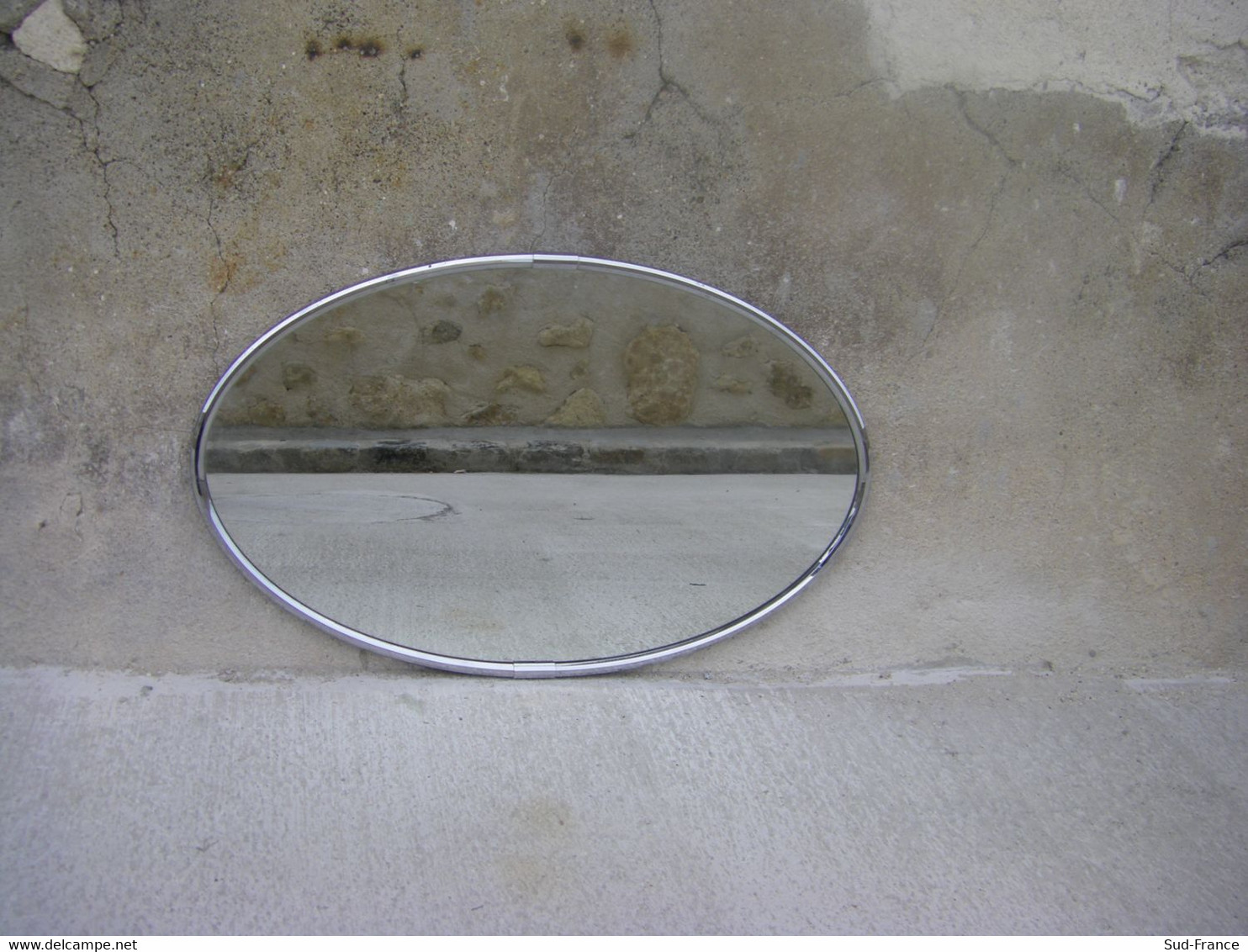 Miroir Contour Chrome Vintage. Art Déco - Altri & Non Classificati