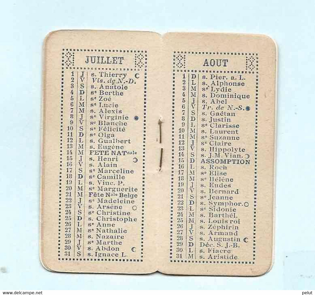 Calendrier De Poche 1937 Parfait état - Petit Format : 1921-40