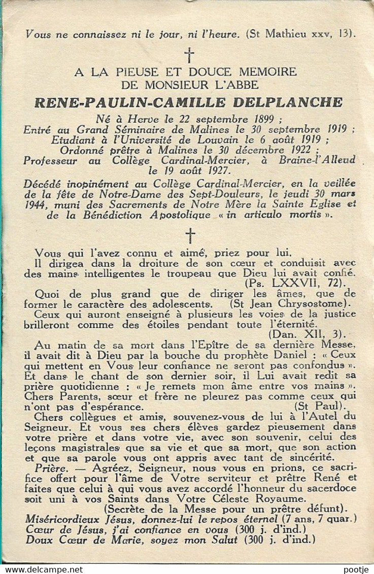 Rene Delplanche Herve Braine Alleud Professor - Religión & Esoterismo