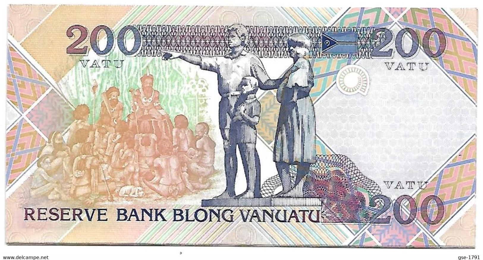 VANUATU Réserve Bank 200Vatu Lot De 3, Série,sign. ODO TEVY  NEUFS - Vanuatu