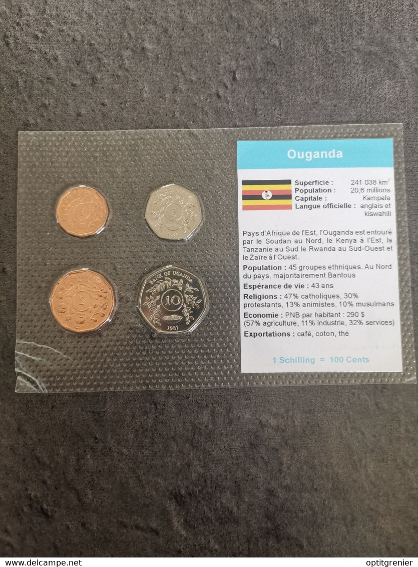 SET MONNAIES OUGANDA / UNC COINS - Oeganda