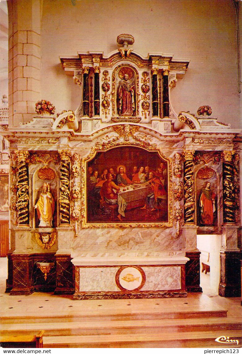 85 - Saint Hilaire De Riez - Retable Baroque De Pierre Peinte Du XVIIe Siècle - Saint Hilaire De Riez