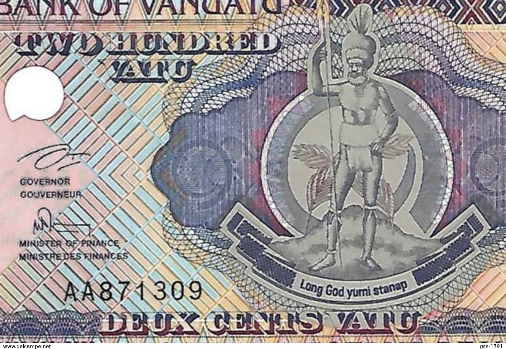 VANUATU Réserve Bank 200 Vatu ,sign: Ngwele (1995) NEUF - Vanuatu