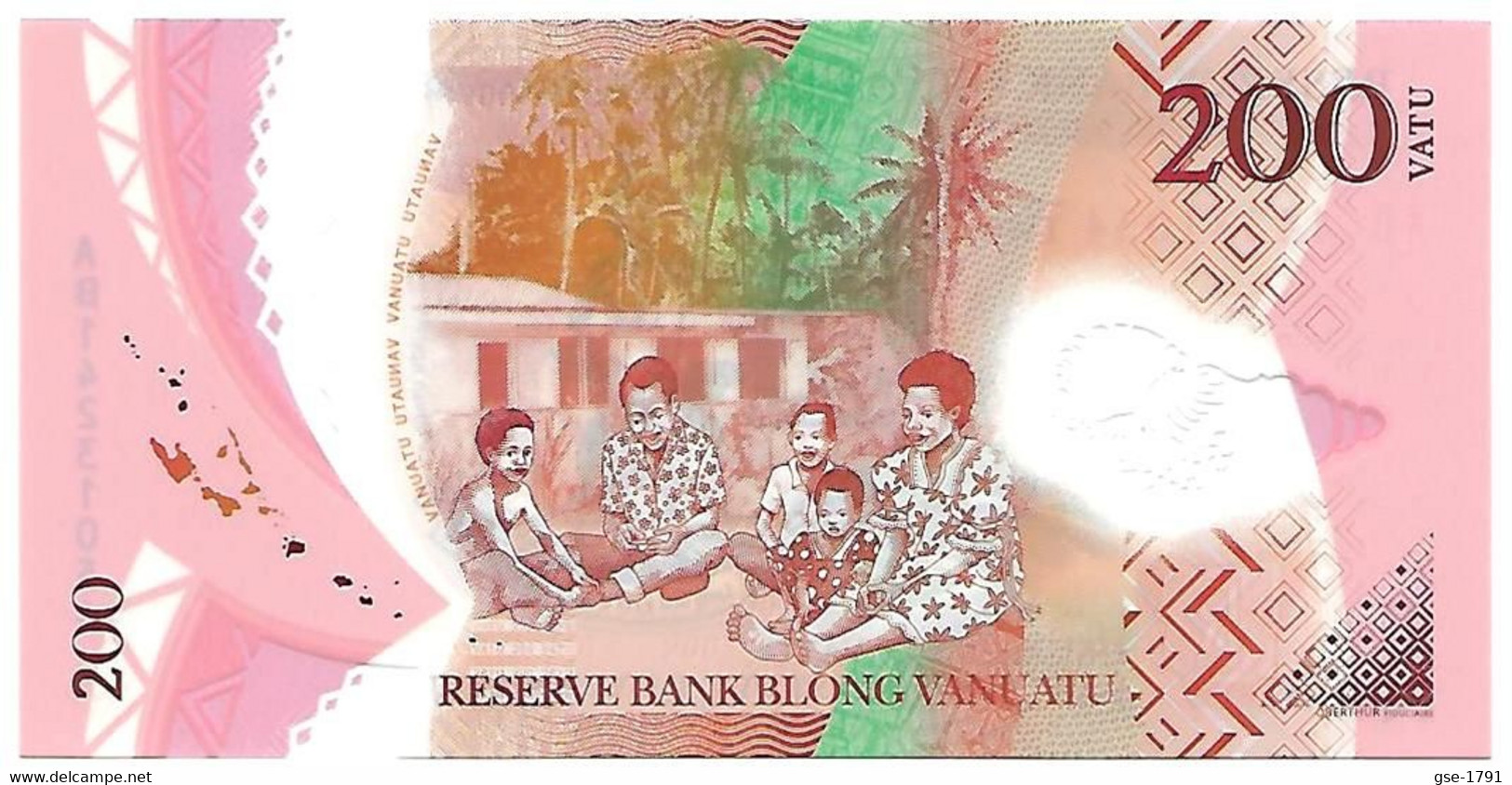 VANUATU Nouveau Billet Polymère 2014 200 VATU  NEUF - Vanuatu