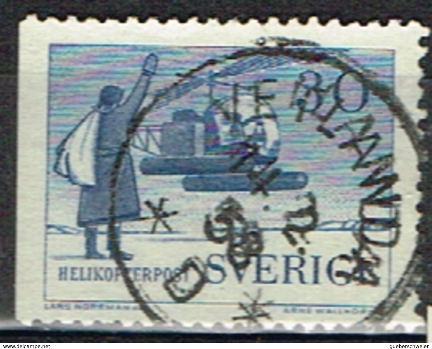 SU 108 - SUEDE PA 8a Obl. Poste Par Hélicoptère - Used Stamps