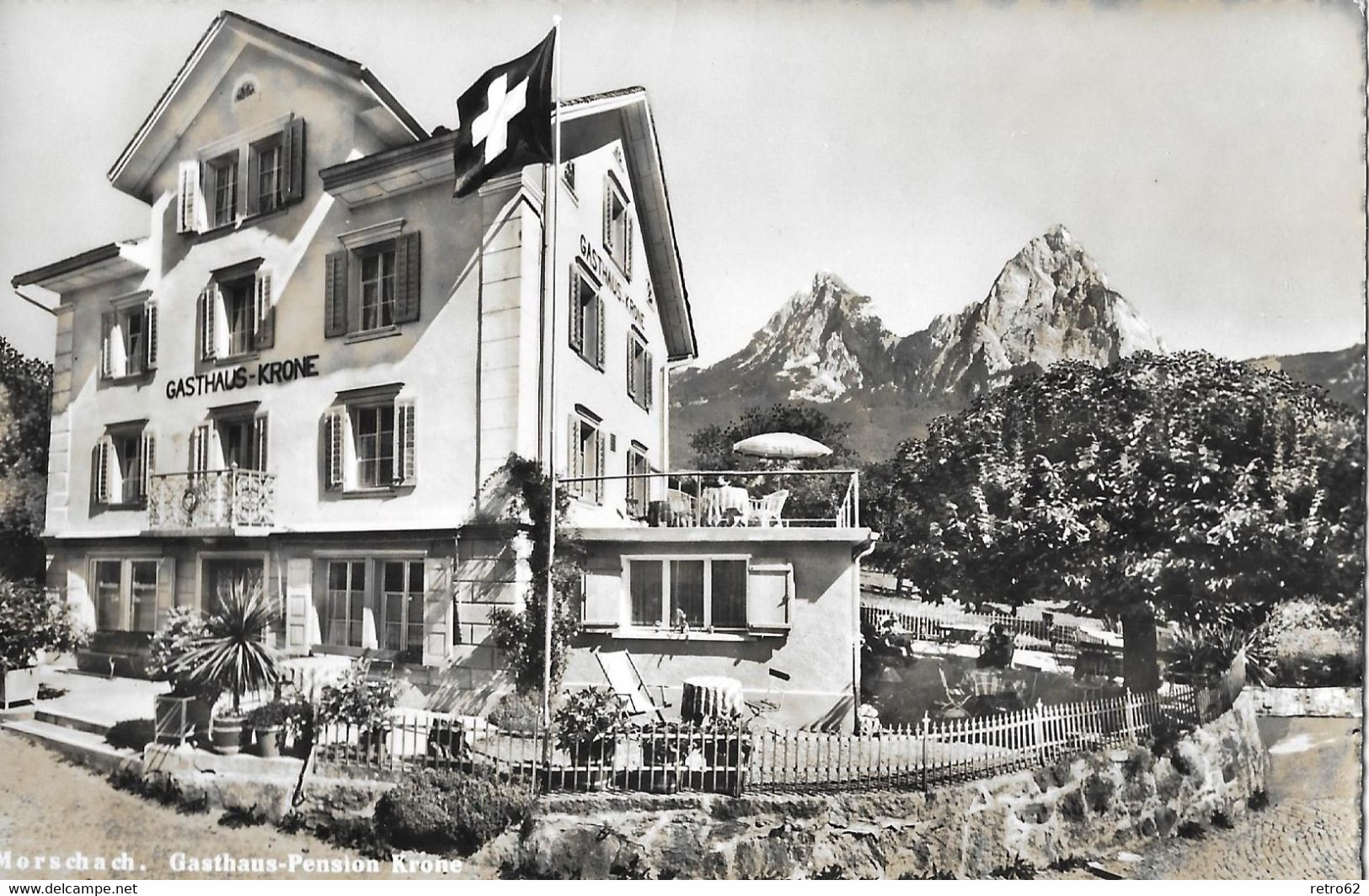 MORSCHACH → Gasthaus Und Pension Krone, Fotokarte Ca.1955 - Morschach