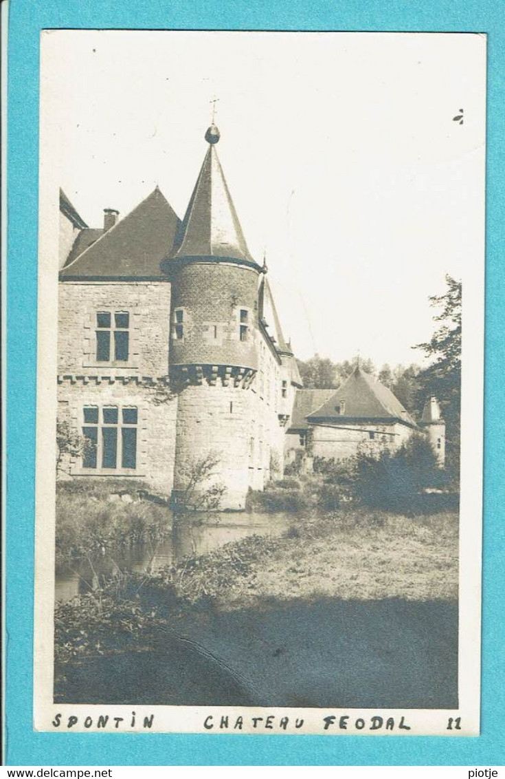 * Spontin - Yvoir (Namur - La Wallonie) * (Carte Photo - Fotokaart Gevaert) Chateau Feodal, Kasteel, Castle, Schloss - Yvoir