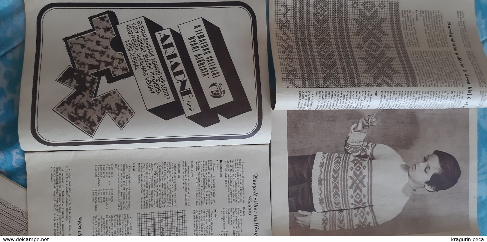 1977 Fürge Ujjak HUNGARY VINTAGE WOMAN FASHION handicrafts crochet LOT MAGAZINE NEWSPAPERS CHILDREN KNITTING WOOLWORK